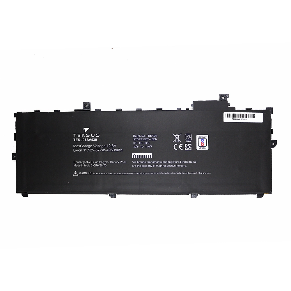 Teksus Laptop Battery Compatible For Lenovo Thinkpad X1 Carbon Gen 5 | 01AV430 3C view 2